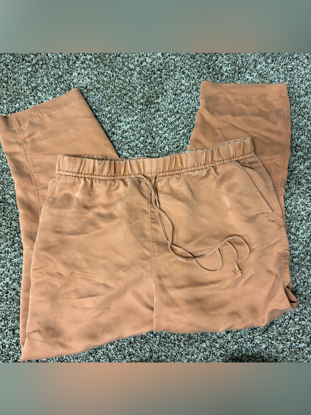 H&M Terracotta Elastic Waist Pull-On Pants